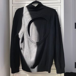 t by alexander wang open back turtleneck sweater
